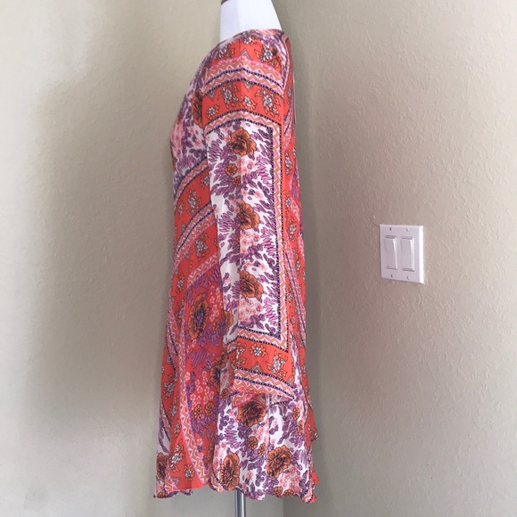 Empower Design | Floral Lined Long-sleeve Dress S - Picture 2 of 8